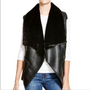 Blank NYC reversible Faux fur & Faux leather vest